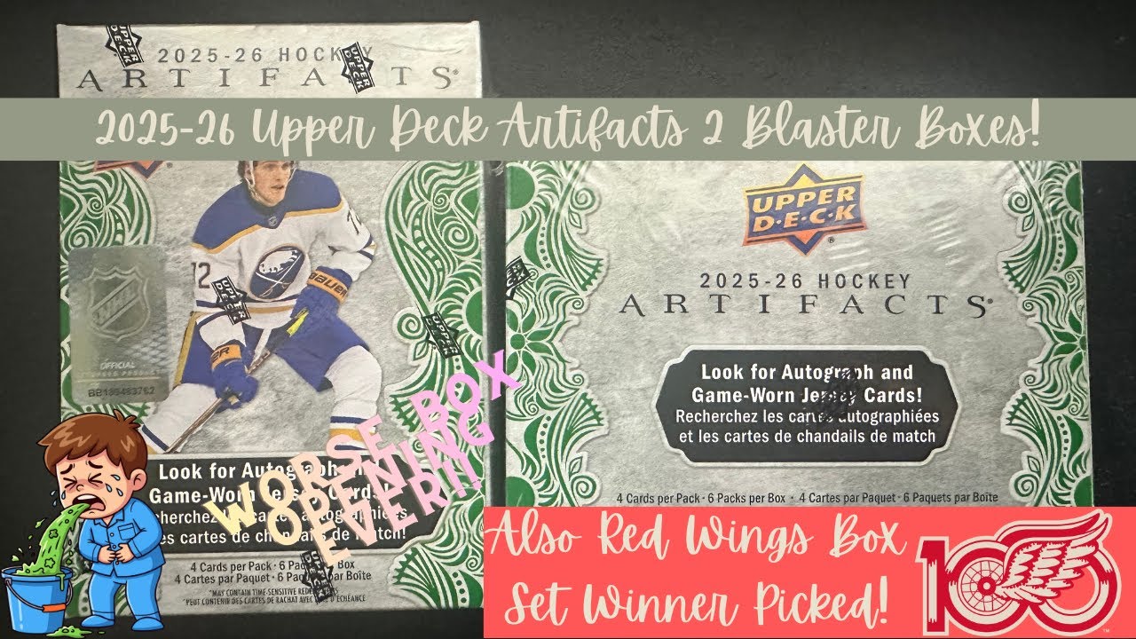 Артефакты Upper Deck 2025-26, 2 коробки с бластерами, худший старт в истории! А также победитель ...