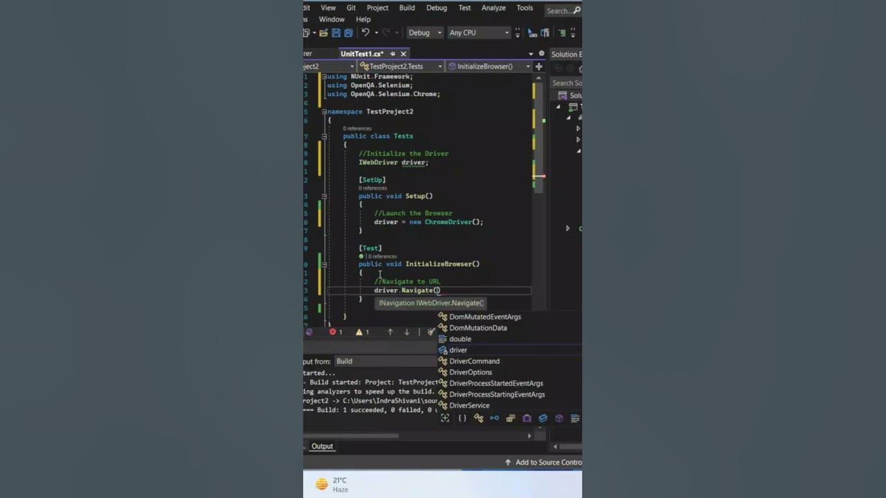  11 sample code how to launch browser in selenium c chromedriver