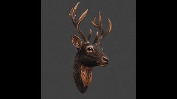 Deer head wall mounted