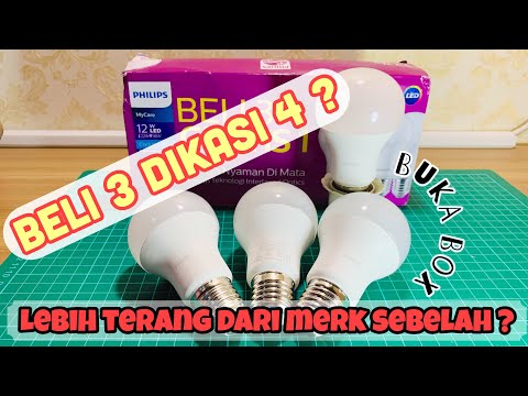 Philips LED & Genie Test Perbandingan ( Comparison ) side by side : 1. Genie 18w 2. LED 8w 3. LED Sc. 