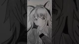 Neko Anime Girl Eyes Only Cute Face And My Signature