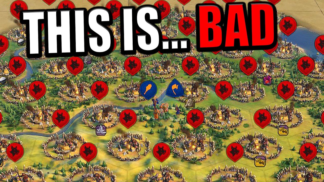 Barbarians on Every Tile... Help - Civilization 6 Deity Challenge
