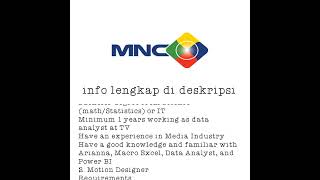 Lowongan Kerja PT MNC Pictures MNC Group