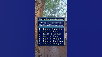 7 Weton Ini Sukses Dan Penuh Keberuntungan #shorts