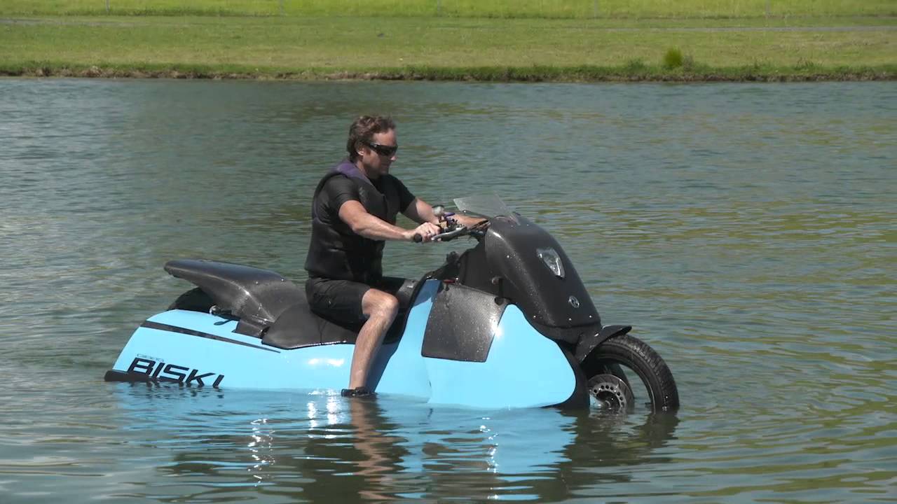 走れない所なんてない 水上バイクと 陸上 バイクが融合した Biski が発表 ウェビック バイクニュース
