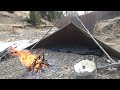 Solo Bushcraft Overnighter Next to Icy Creek