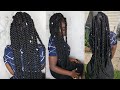 Diy Brazilian Wool yarn|Jumbo Twist| Waist Length| protective styling on  4C hair with rubber band