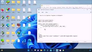How to run applet program in notepad  