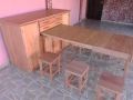 Balcão mesa em madeira maciça.