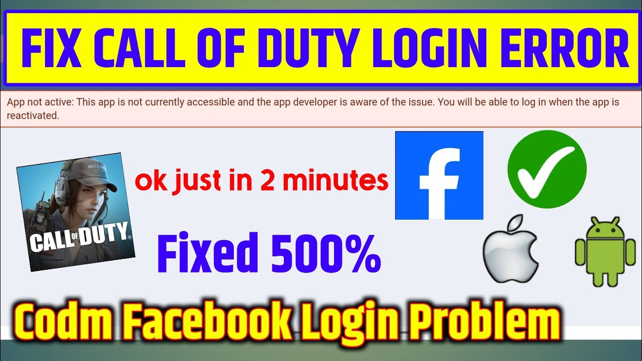 Unable to Login via Facebook on COD Mobile