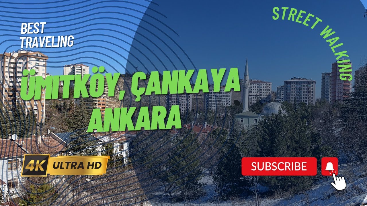 Street Walking Ümitköy, Çankaya/Ankara Sarı Zeybek Parkı Best Traveling 4K HDR 60FPS ASMR