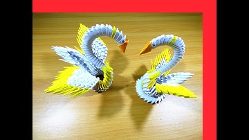 3d origami swan tutorial | DIY Paper Crafts Swan step by step...