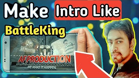 Make Same Intro Like BattleKing| Without Any Software| BattleKing Intro FREE