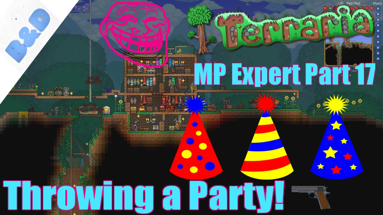 terraria MP Expert Part 17 Throwing a Party! YouTube