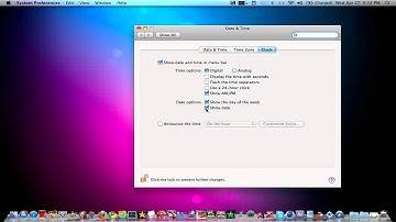 How to add date to menubar on snow leopard