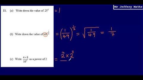 11. Indices (GCSE Maths - Edexcel Practice Tests Set 3 - 1H)