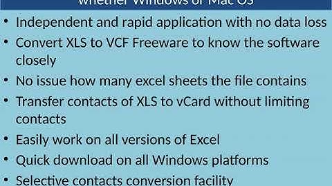XLS to vCard Converter Software