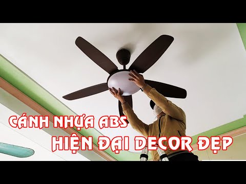 Video Hướng dẫn lắp quạt trần cánh nhựa abs giả vân gỗ có 1... - youtube