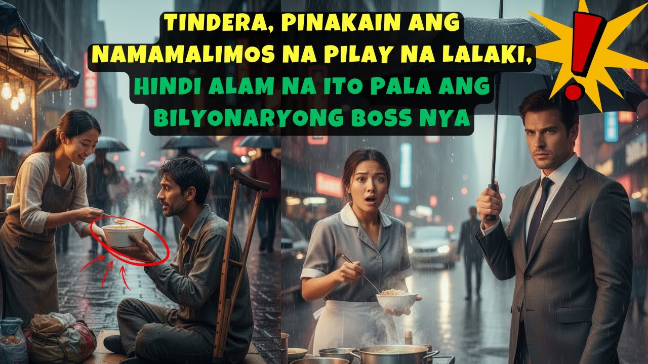 TINDERA, PINAKAIN ANG NAMAMALIMOS NA PILAY NA LALAKI, HINDI ALAM NA ITO PALA ANG BILYONARYONG BOSS 