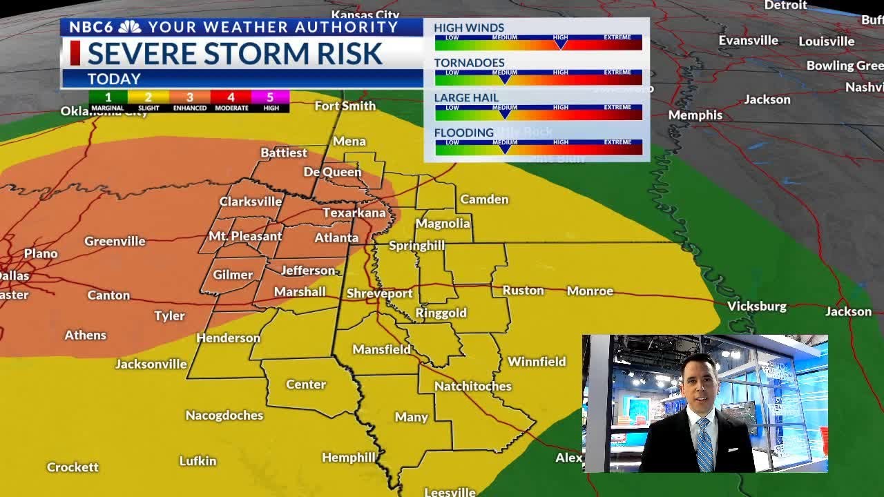 Severe thunderstorms likely later today and tonight - YouTube
