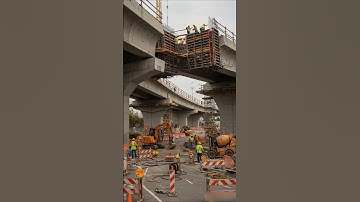 ⚠️ Sudden Bridge Collapse. 🏗️ Construction Site Disaster. 💥 #bridgecollapse #constructionfail