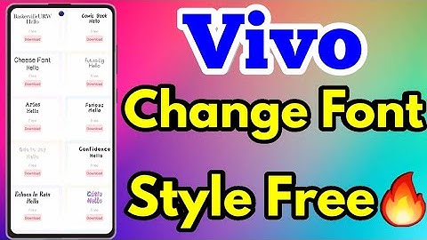 How To Change Font Style in Vivo | How To Download Font Style in Vivo