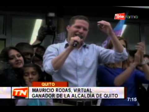 Mauricio Rodas virtual ganador de la alcaldía de Quito