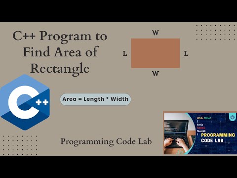 C++ program to calculate area of rectangle | Find area of Rectangle in C++ #cppprogramming #youtube