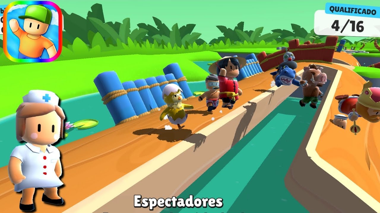 Gincana maluca de corrida com obstáculos, Stumble Guys, bonecos 3d na  corrida maluca, vídeo infantil 