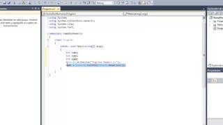 Suma de dos números en c sharp (Visual Basic 2010)