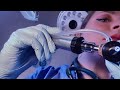 Asmr hospital taking care of your double ear infection  ear exam ear cleaning ear massage