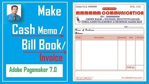 How to make Bill Book in Pagemaker | Part 1