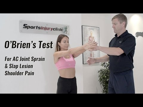 Obriens test for shoulder pain