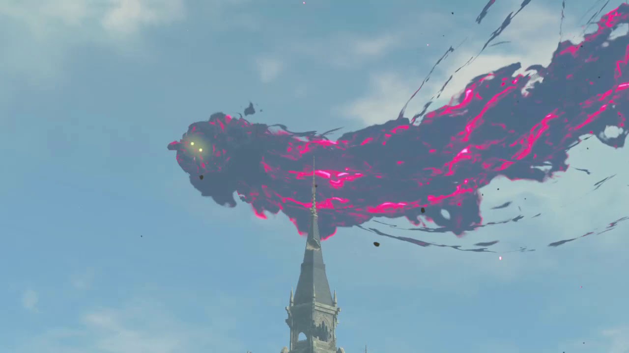 The Legend of Zelda: Breath of the Wild - Calamity Ganon Appears Over Hyrule Castle (Switch)
