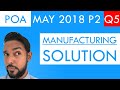 PoA - 2018 May P2 Q5 - Solution - Manufacturing account