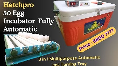 Hatchpro 50 eggs fully automatic egg incubator | 3 in 1 Multipurpose automatic egg turning tray