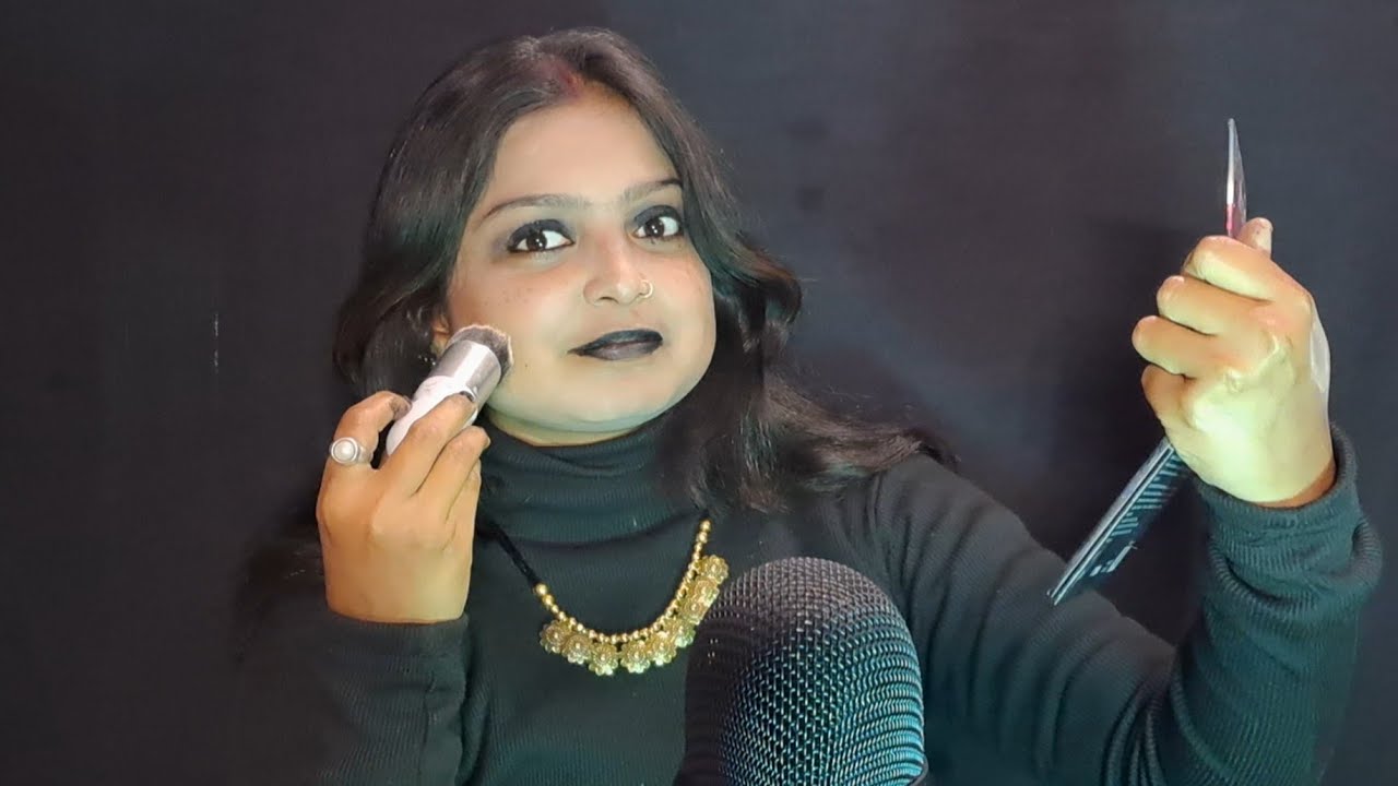 ASMR Doing my Black Makeup 💄