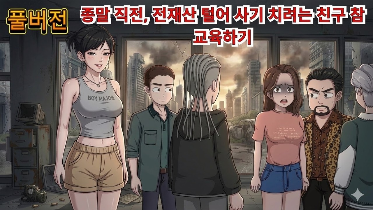 [공포 애니] 종말 직전, 전재산 털어 사기 치려는 친구 참교육하기