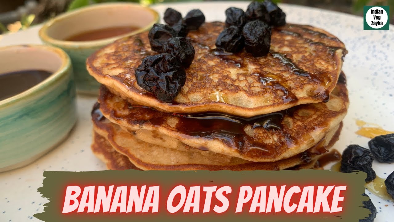 Healthy oats banana pancake! Eggless recipe! Easy lunchbox & breakfast