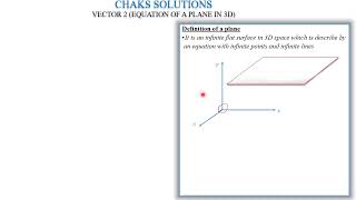 8.Vector 2(Equation of a Plane 3D)