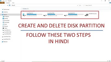 How to create and delete new partition in hard disk on your PC