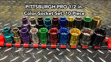 PITTSBURGH PRO 1/2 in. Color Socket Set, 10-Piece - Review