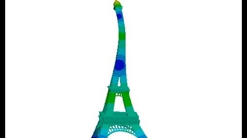 Eiffel Tower natural frequency in Ansys
