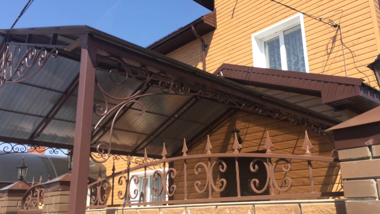 Навес 4х4 м. - YouTube