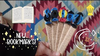 طريقة صنع فواصل الكتب والمصحف الشريف| DIY Bookmarks | Ramadan decoration ideas  | Ramazan2023