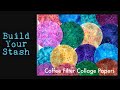 Mixed Media/Art Journal BUILD YOUR STASH-COFFEE FILTER COLLAGE PAPERS