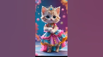 Thumbnail of Cute cat dance#cat#cute#kitten#cutecat#arrahman#animalrescue#shorts#song #kittenrescue#tamilsongs