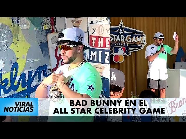 Bad Bunny en la MLB All-Star Celebrity Softball Game. ⚾️