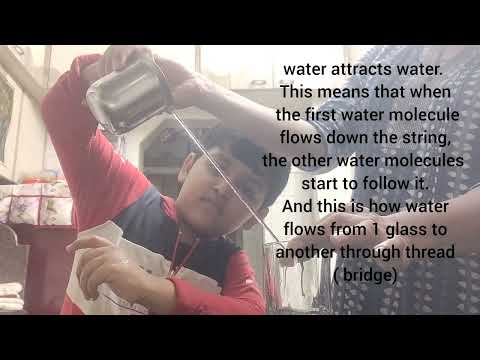 pouring water into