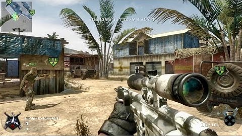 Black Ops 1: Search & Destroy on FIRING RANGE (14 Kill Sniper Gameplay)